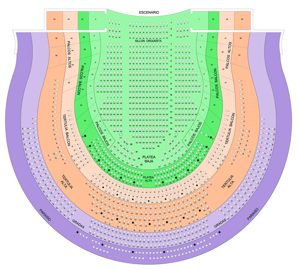 teatro plano asientos