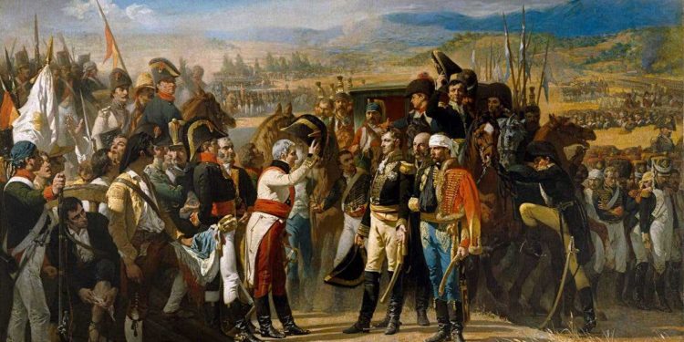 La rendición de Bailén, primera batalla en que el ejército napoleónico es derrotado Crédito: Casado del Alisa/Museo del Prado