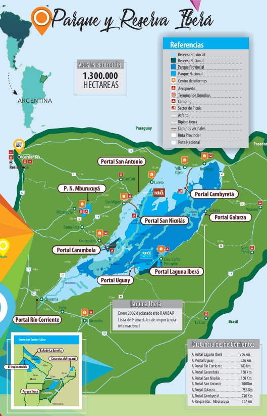 Esteros del Ibera mapa