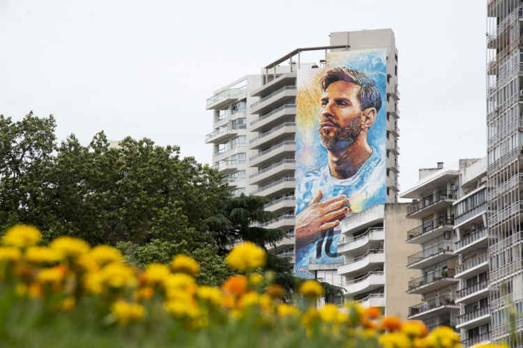 Mural de Messi en Rosario