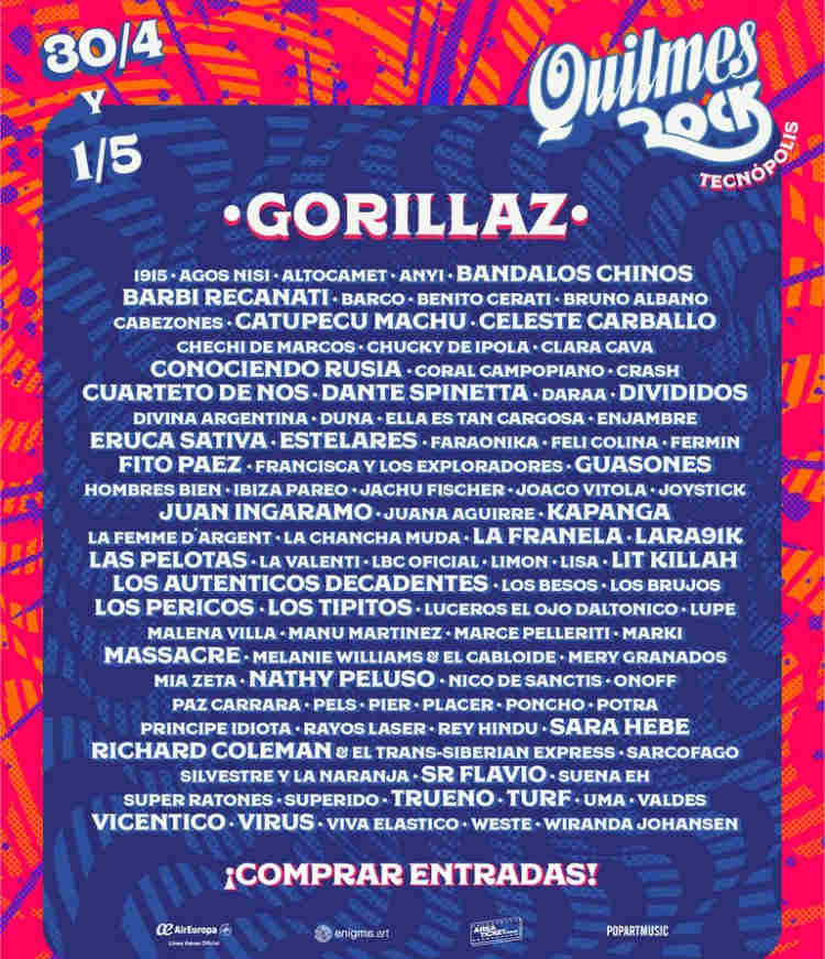 Quilmes Rock 2022 lineup